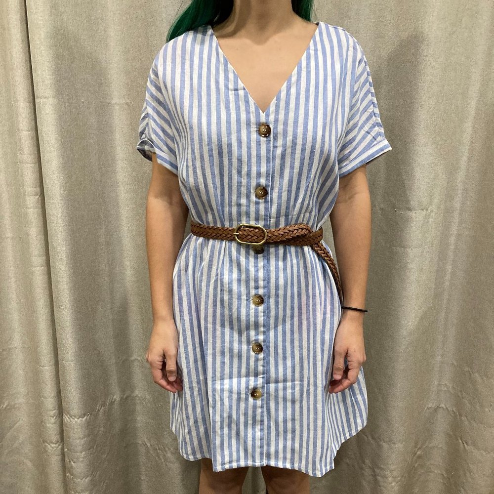 Shein Blue/White Buttoned Dress